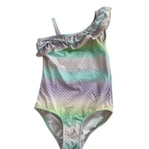 Forever 21 Green and Purple One Piece Swimsuit